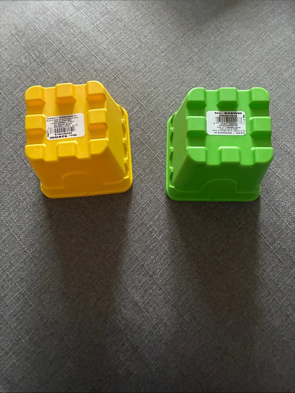 Bright Yellow and Green Stackable Toy Squares - Kids Toys